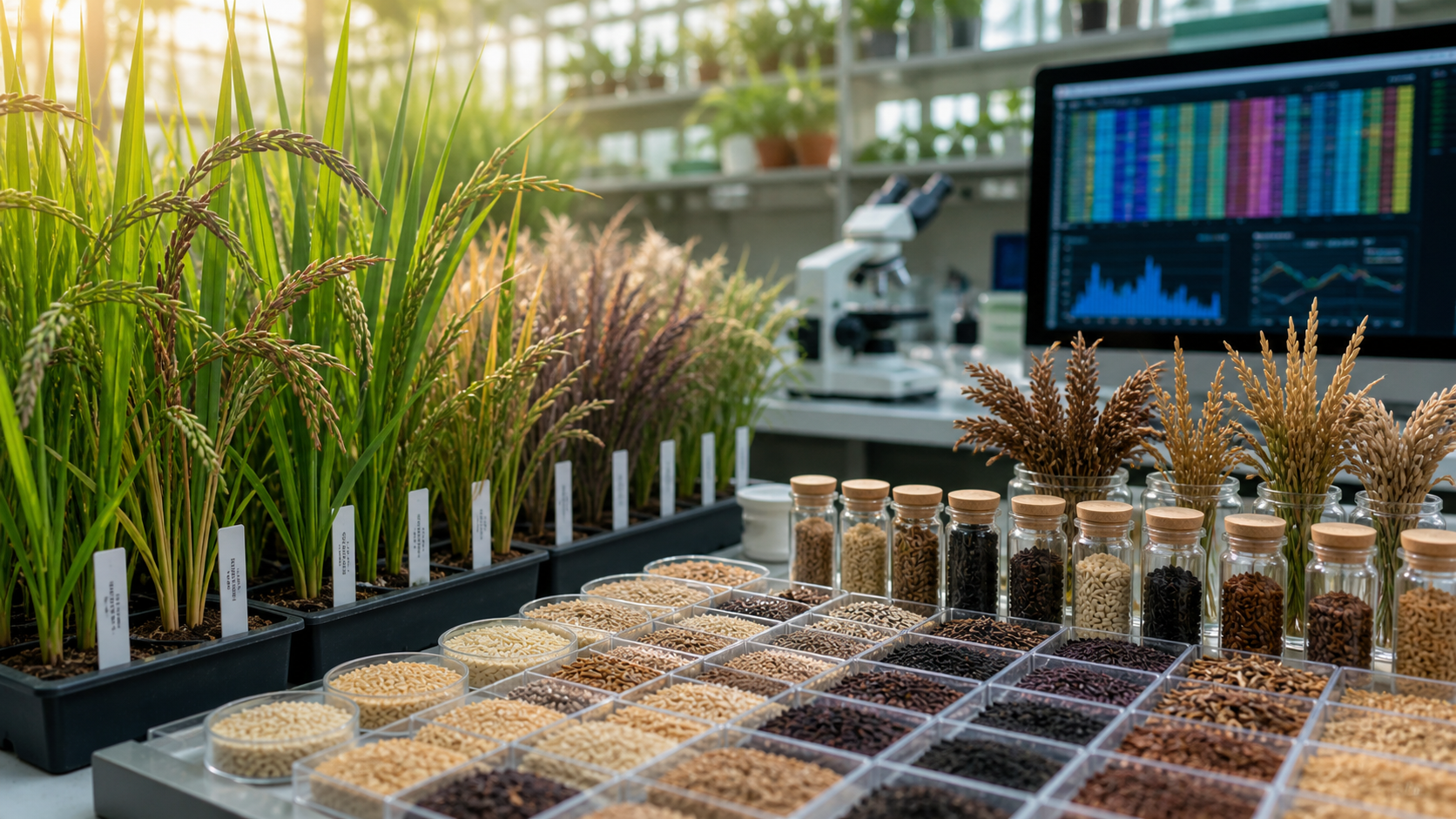 Wild rice germplasm and pan-genomics research